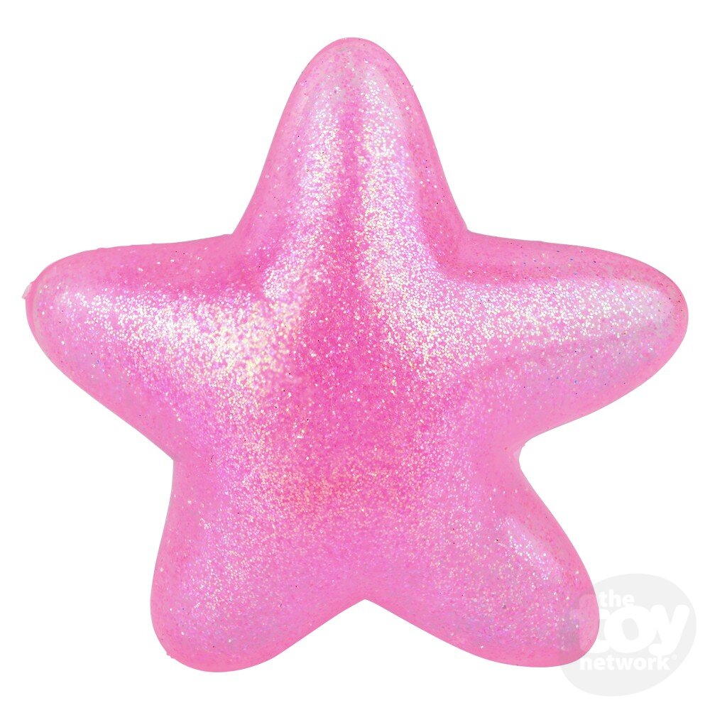 Squish Sticky Glitter Star 3"