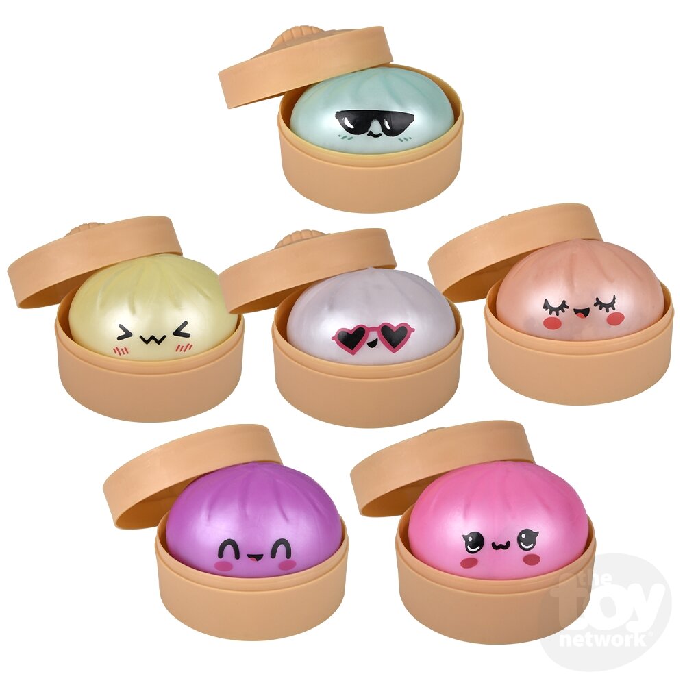 3.25" Squish And Stretch Metallic Surprise Dumplings