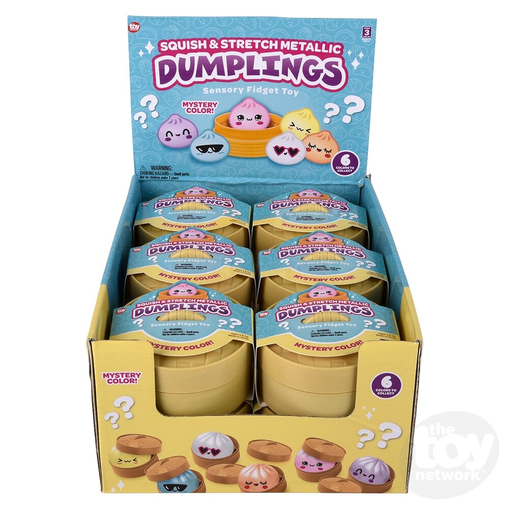 3.25" Squish And Stretch Metallic Surprise Dumplings