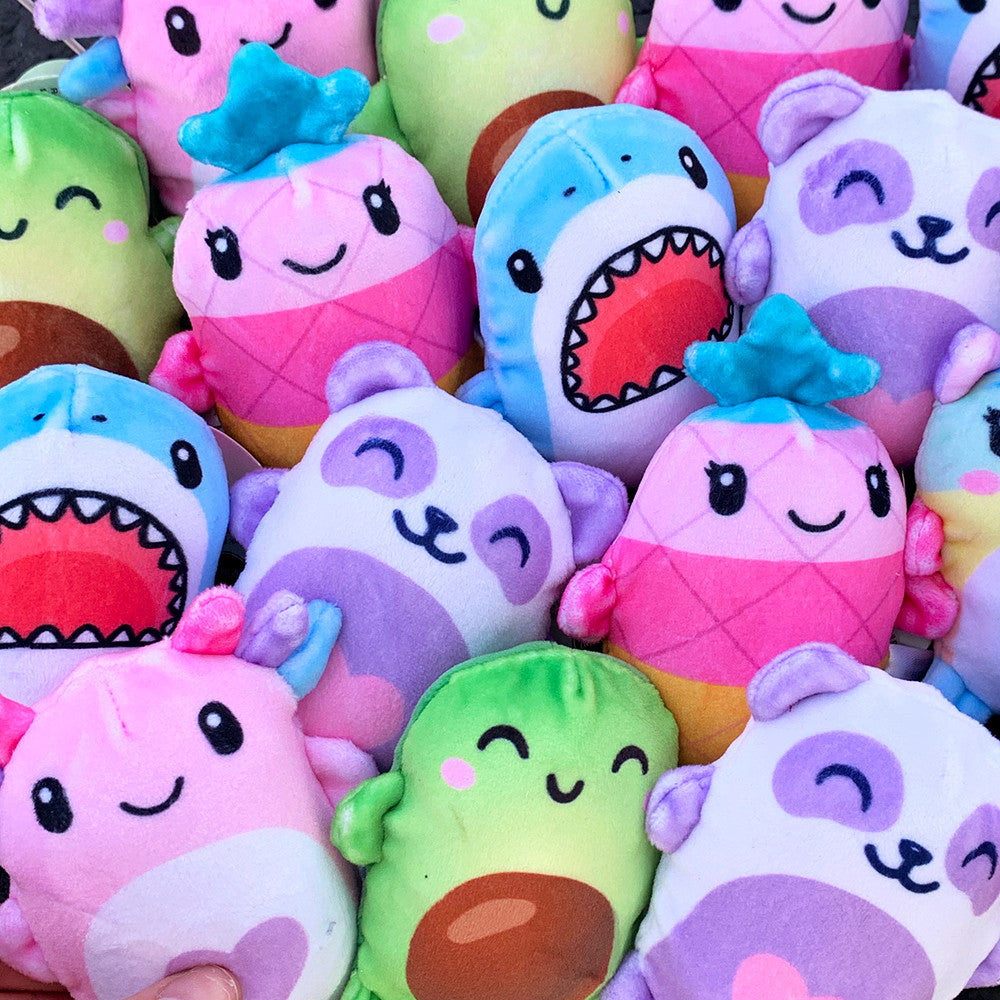 Top Trenz Bubble Stuffed Squishy Friends - Plush Wrapped Fidget Balls