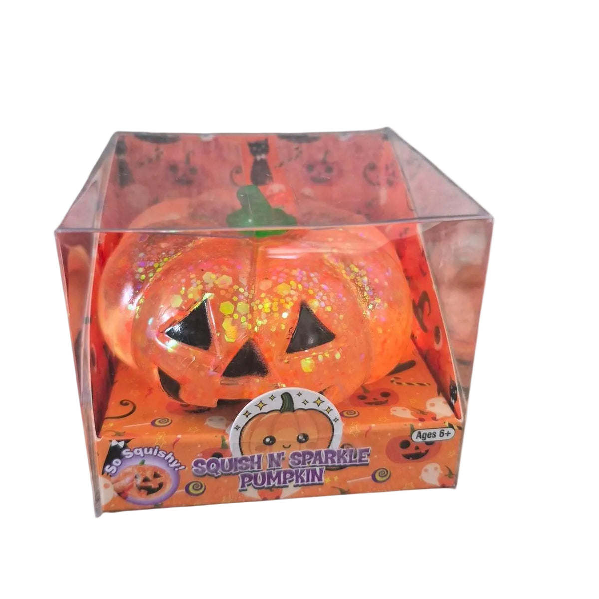 Zorbitz Squish N' Sparkle Pumpkin – Glittery Sugar Halloween Squishy