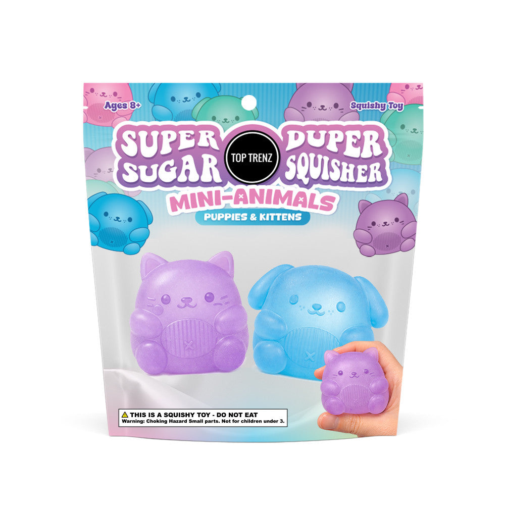 Top Trenz Sugar Squisher - Mini Kitty & Puppy 2 pack