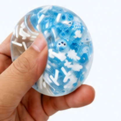 Winter Teddy Bear Snowflake Sugar Squishy - South Korea Import
