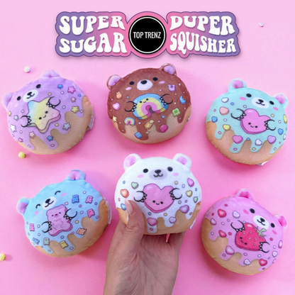 Top Trenz - Super Duper Sugar Squisher - Plush Sugar Bear Donuts