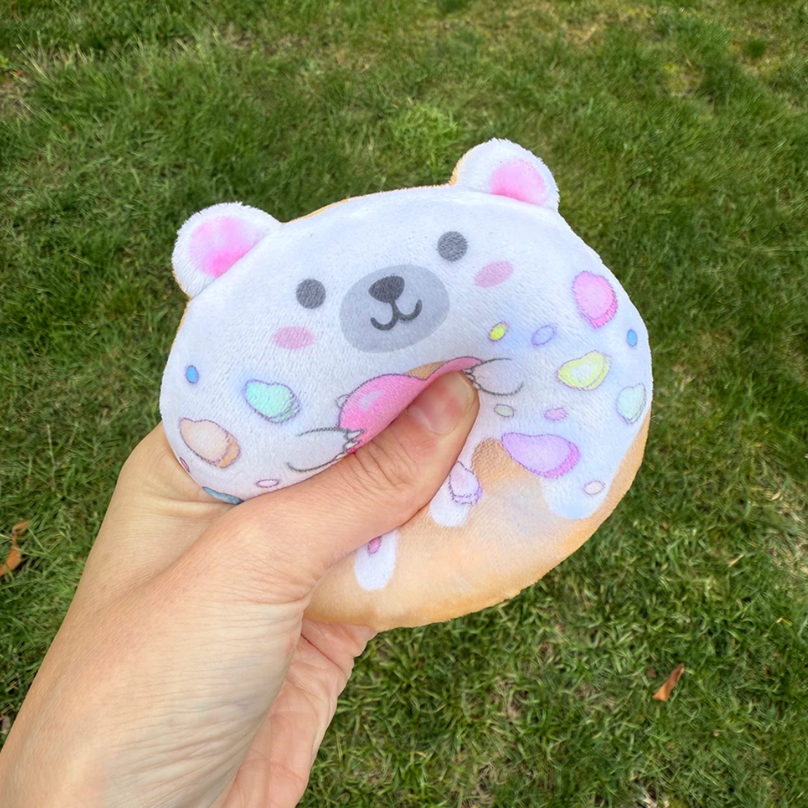 Top Trenz - Super Duper Sugar Squisher - Plush Sugar Bear Donuts