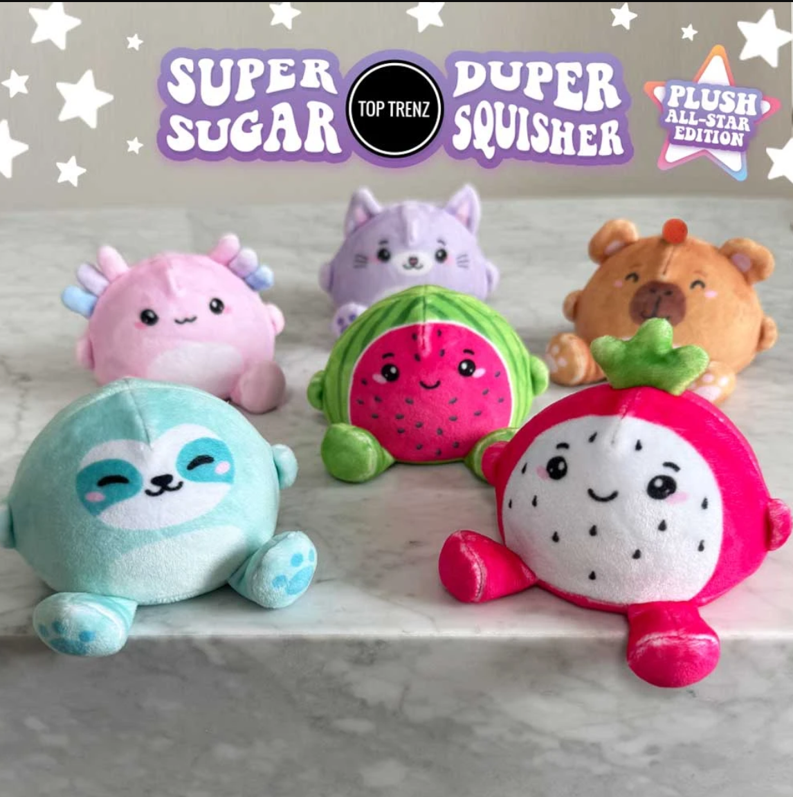 Top Trenz Super Duper Sugar Squisher Plush All Stars Edition