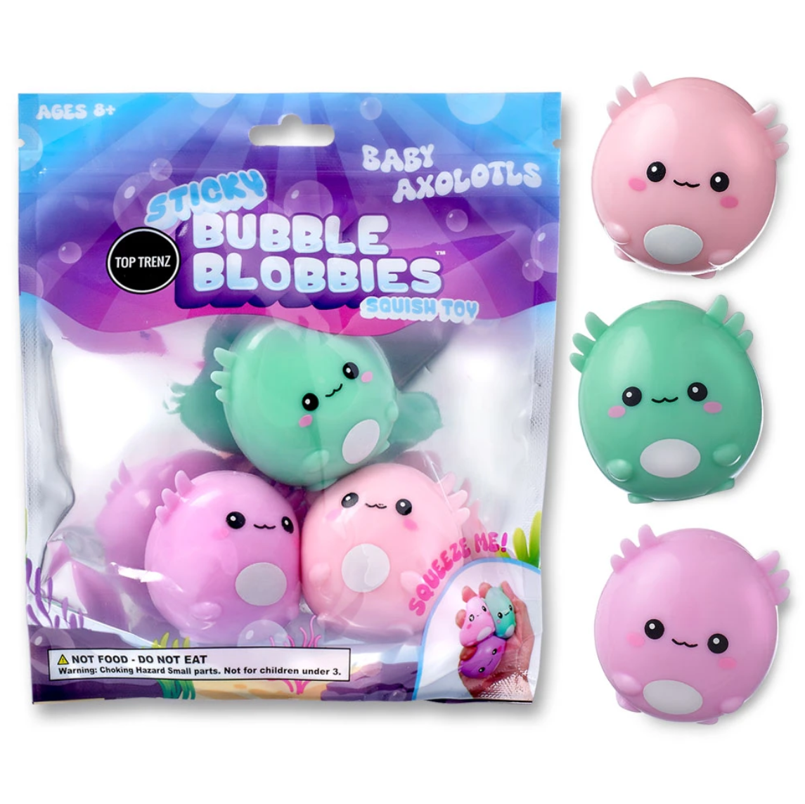 Top Trenz Sticky Bubble Blobbies - Baby Axolotls