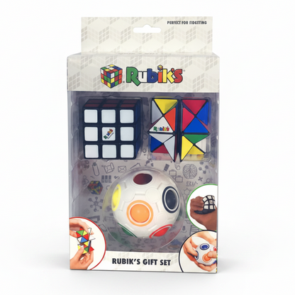 Rubiks Gift Set (Rainbow Ball, SQUISHY Cube, and Magic Star)