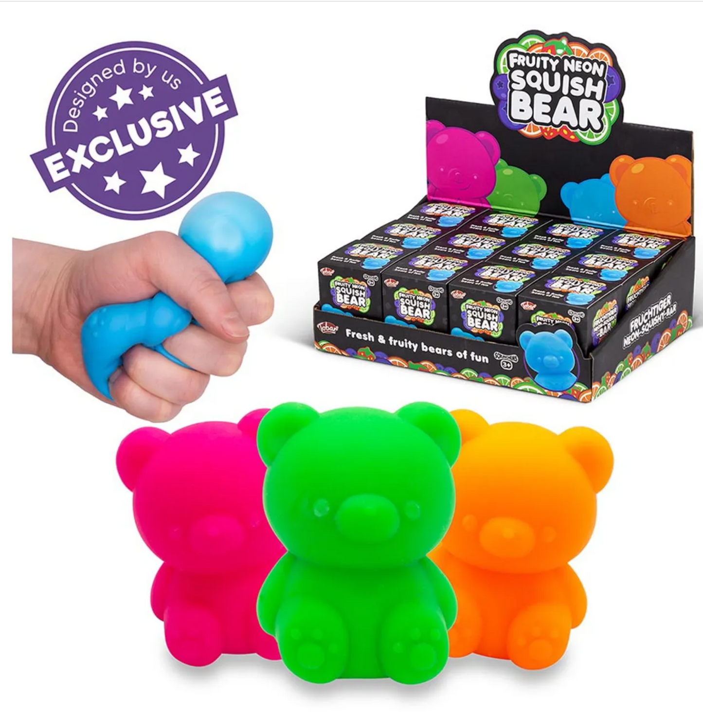 SCRUNCHEMS FRUITY NEON SQUISH BEARS