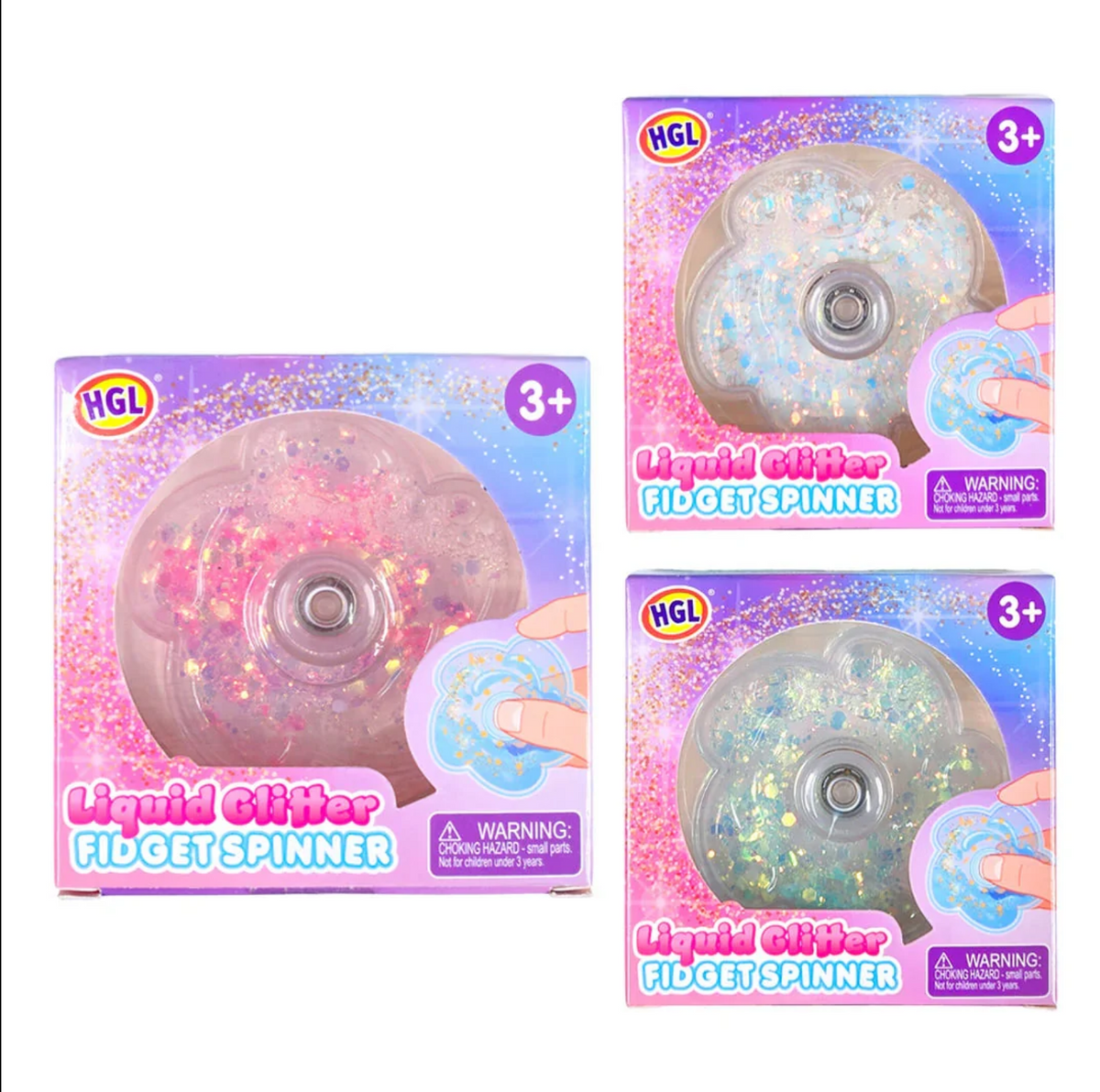 LIQUID GLITTER FIDGET SPINNER
