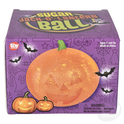 3.75" Jack O Lantern Squeezy Sugar Ball
