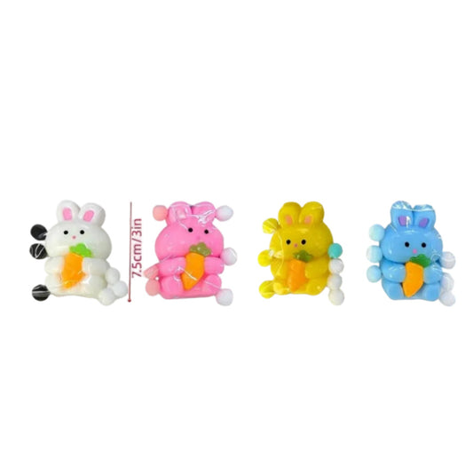 Bunny with Carrot Pinch Squishy Toy