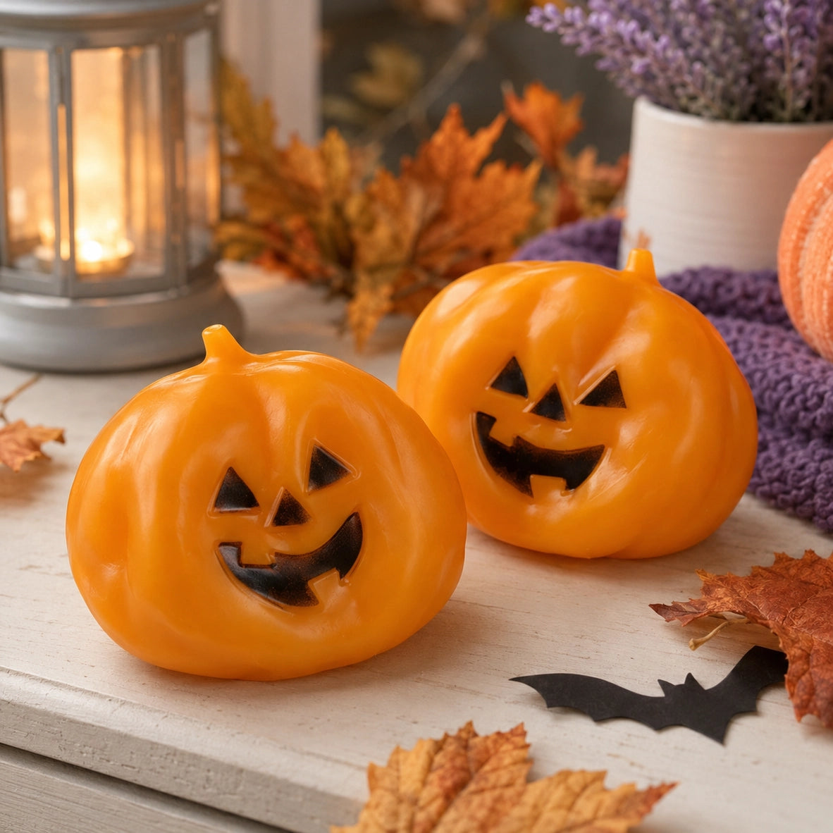 Coconut Oil Filled Halloween Pumpkin