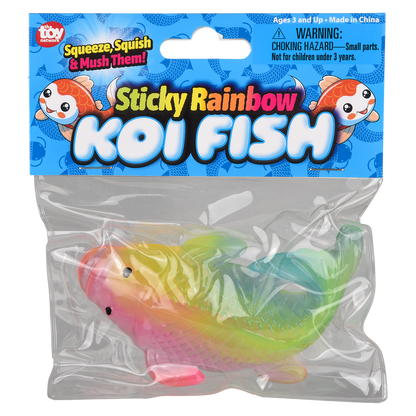 4.5" STICKY RAINBOW KOI FISH