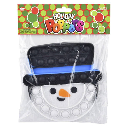 SNOWMAN TOP HAT BUBBLE POPPERS 6"