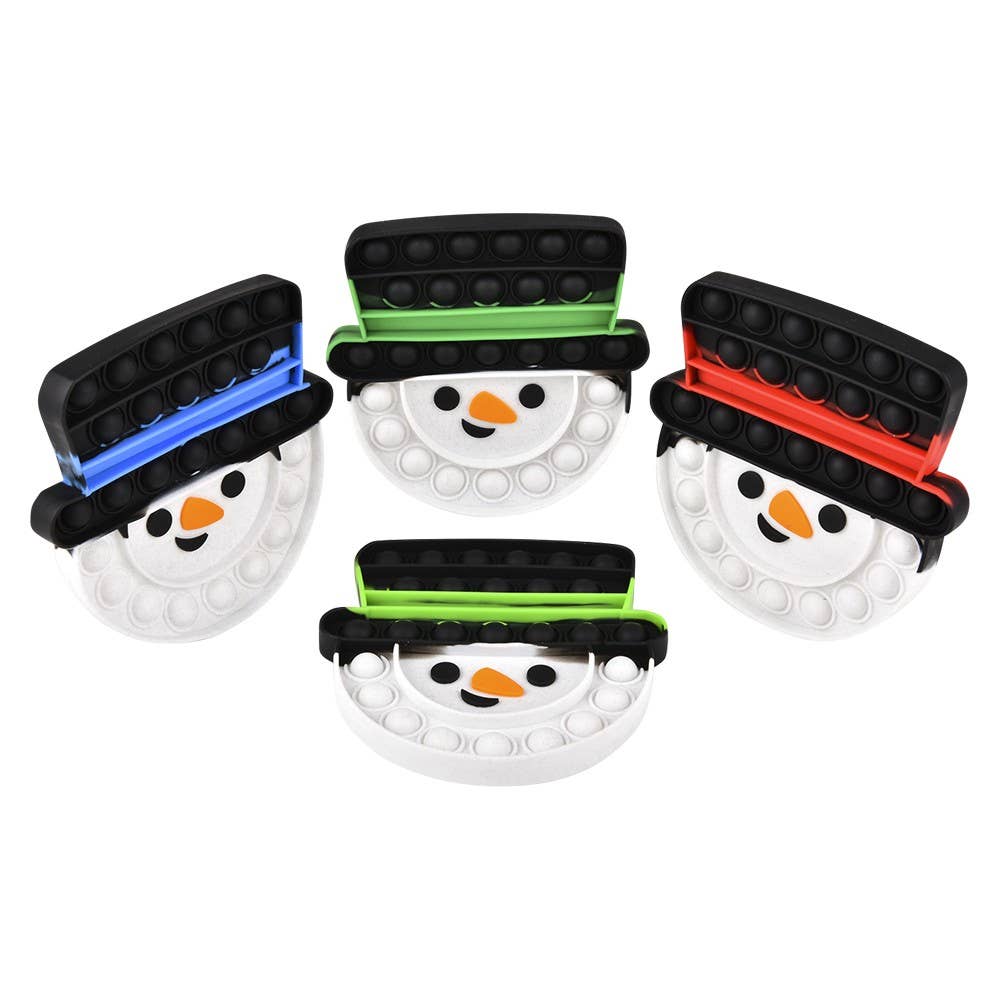 SNOWMAN TOP HAT BUBBLE POPPERS 6"