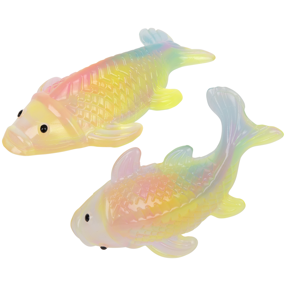 (T) 4.5" STICKY RAINBOW KOI FISH 12CT