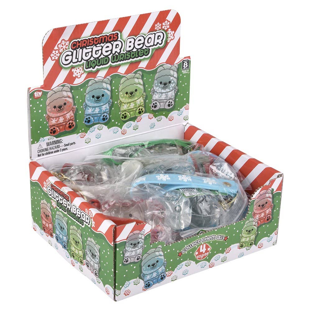 2.33" CHRISTMAS LIQUID BEAR WRISTLET CLIP ON