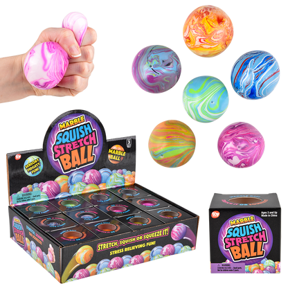 2.33" SQUISH AND STRETCH MARBLEIZED YUMMY BALL