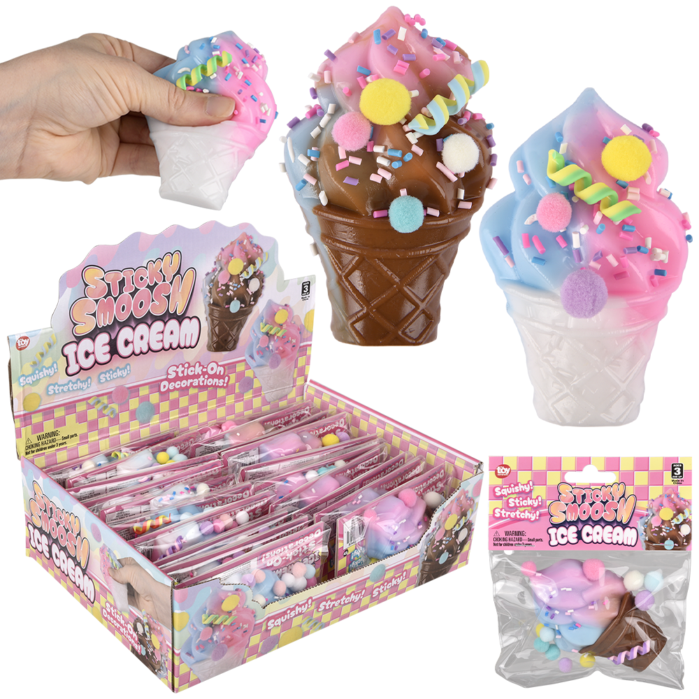 (T) 3.75" PICK N PULL FIDGET ICE CREAM CONE 20CT