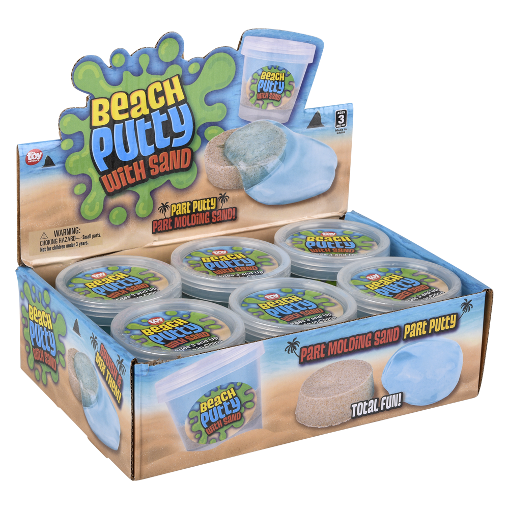 (T) 3" BEACH PUTTY 6PC DISPLAY