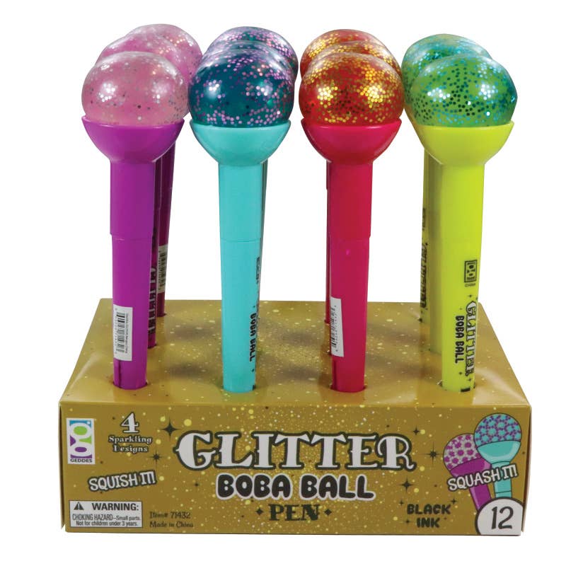 Glitter Boba Pen 12/display