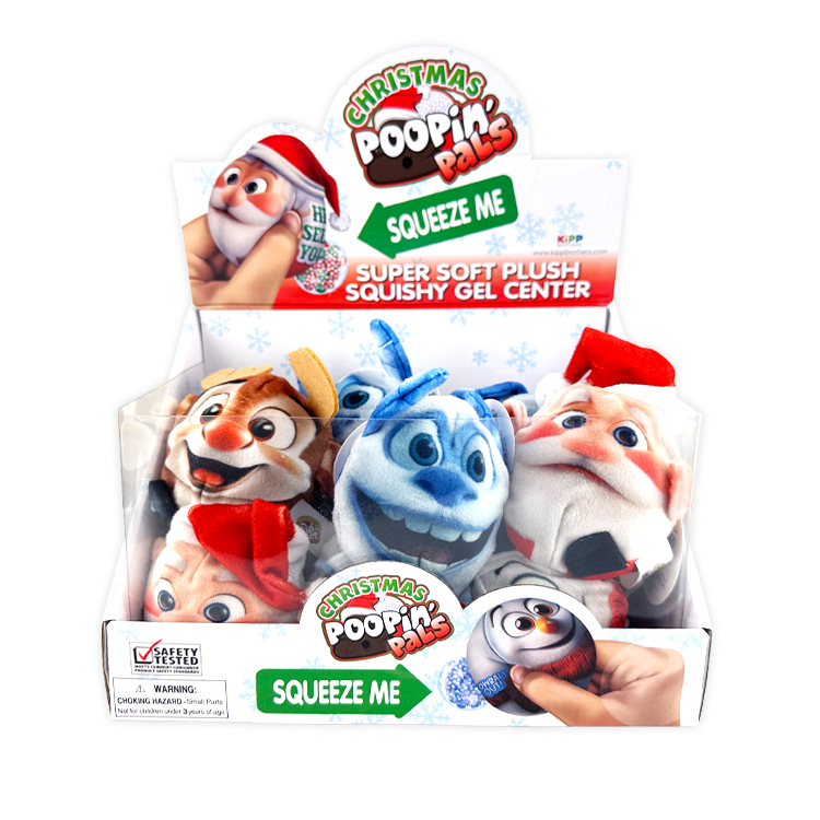 Christmas Plush Poopin Pal Toy Stocking Stuffer Assortment