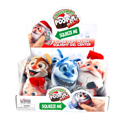 Christmas Plush Poopin Pal Toy Stocking Stuffer Assortment