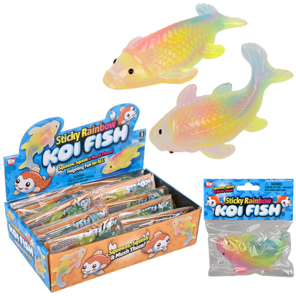 4.5" STICKY RAINBOW KOI FISH