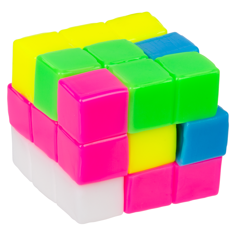 (T) 2.5" STICKY STRETCH PUZZLE CUBE 12CT