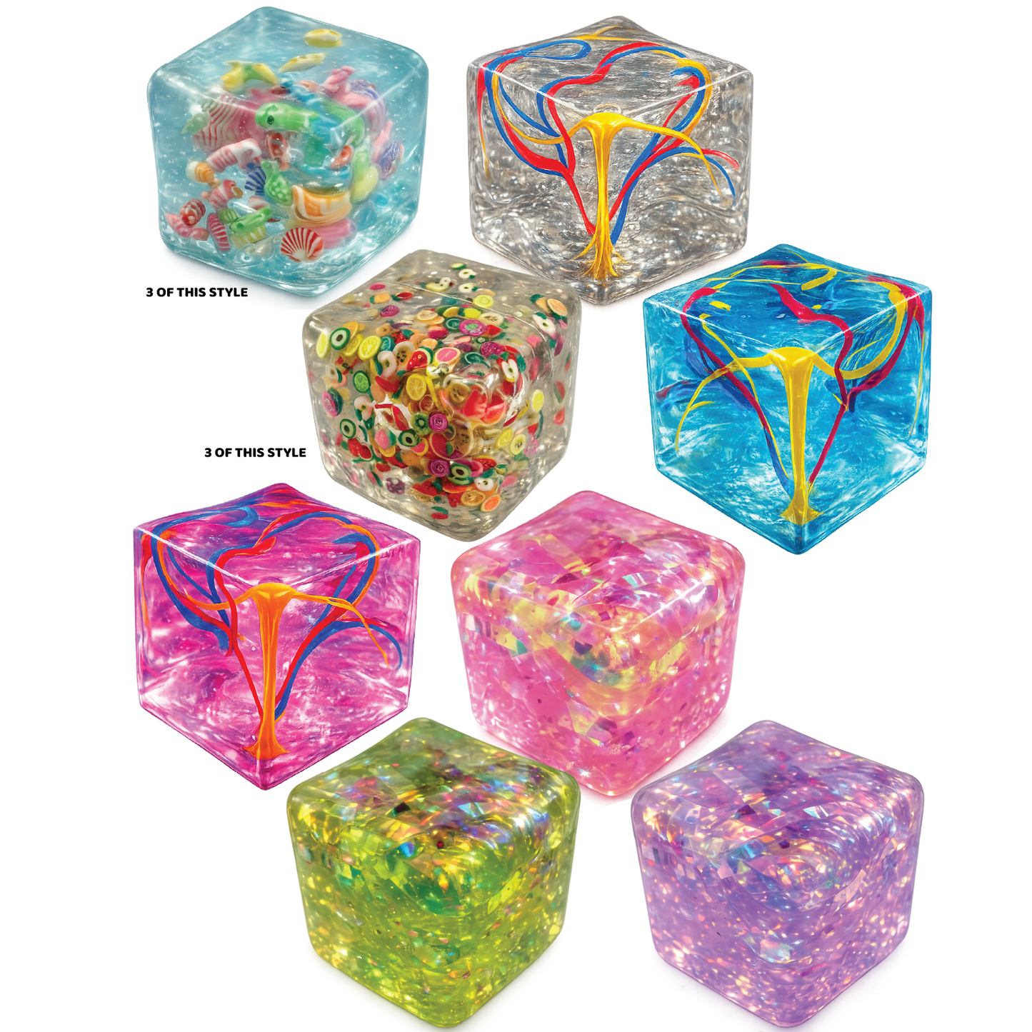 Fun Doh Squishy Charm Cube