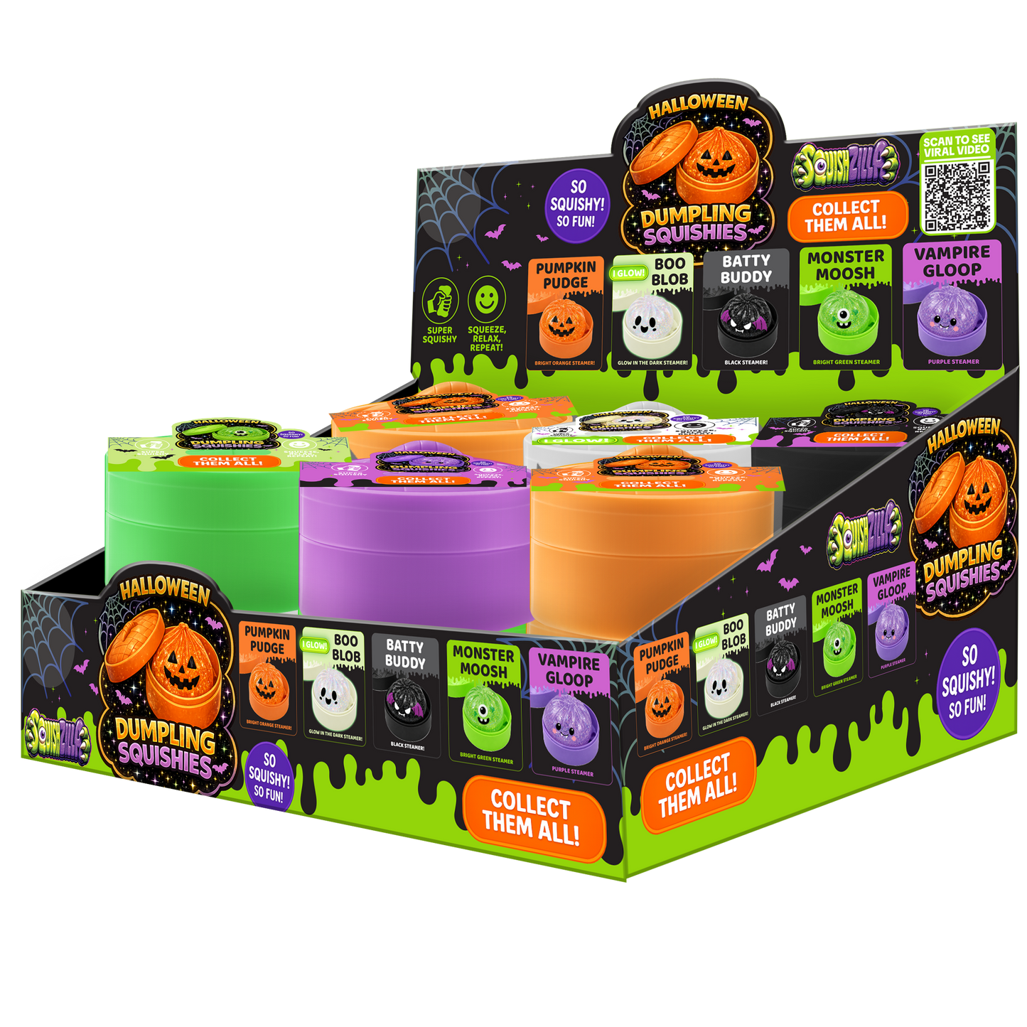 Fun Doh Spooky Mystery Dumpling Squishy Toy - Glow in the Dark