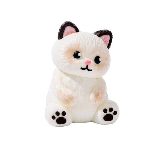 Handmade White Siamese Cat TABASQUISHY®