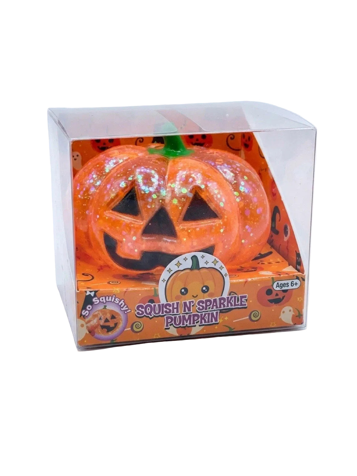 Zorbitz Squish N' Sparkle Pumpkin – Glittery Sugar Halloween Squishy
