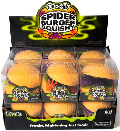 SCRUNCHEMS SPOOKY SPIDER BURGER SQUISHY